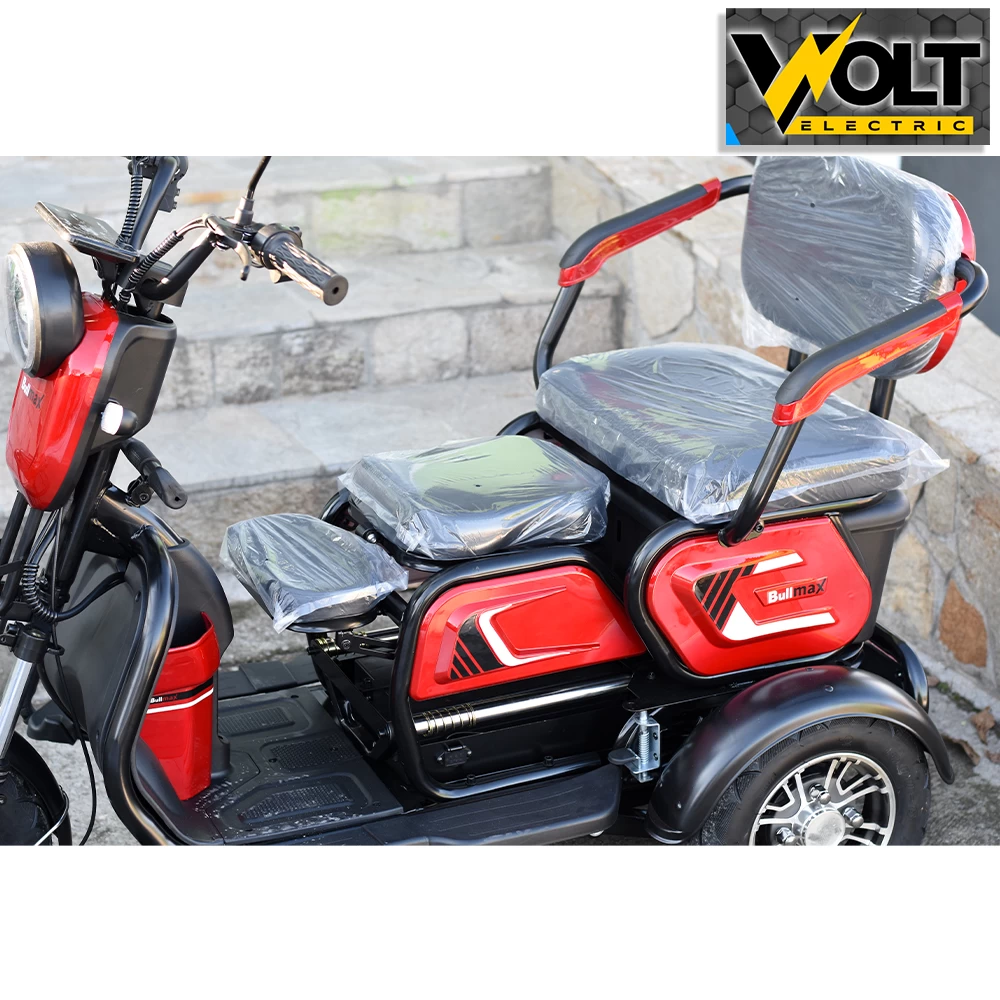 Електрическа триколка bullmax c1 red, 1500w, 20ah