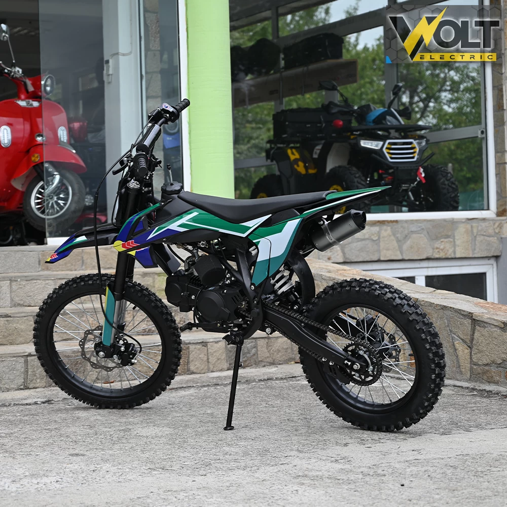 Кросов мотор 125cc, 85км/ч, 7kw, ip54, 19" предни гуми, зелен