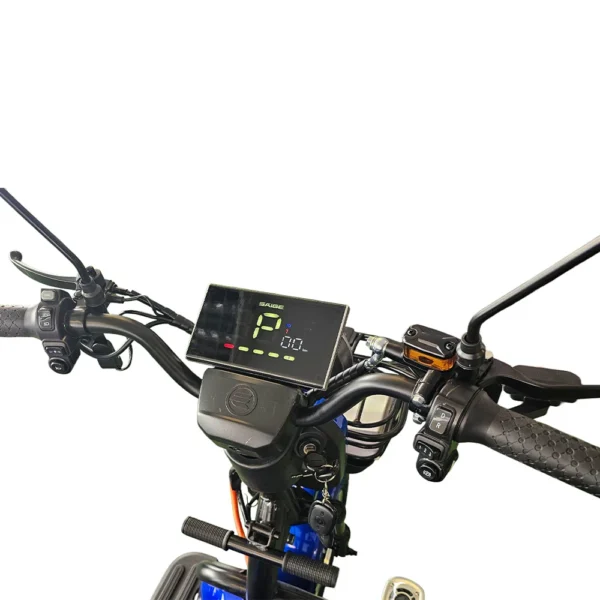 Електрическа триколка grand pudding 2000w, 60v, 20ah, ce сертификат, син металик