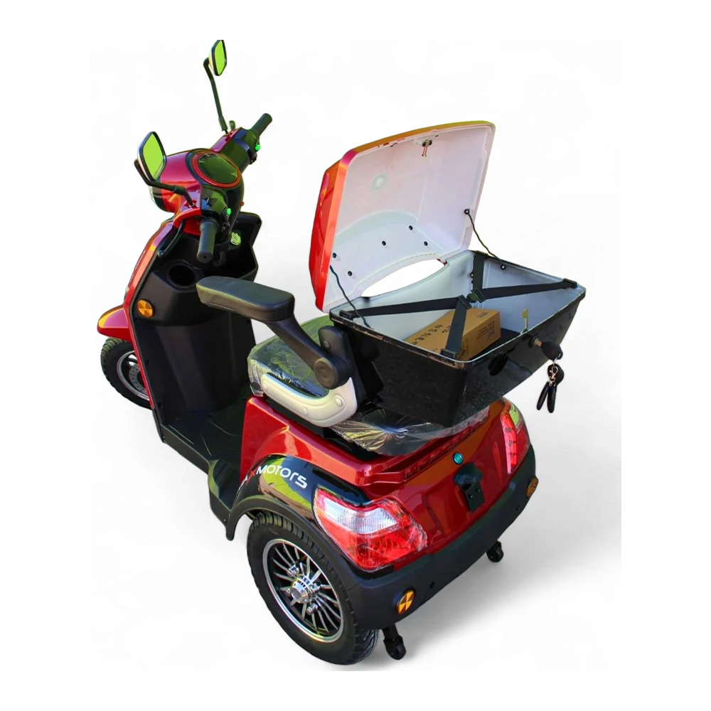 Електрическа триколка max motors fm1 1500w, 60v, 20ah, червен металик