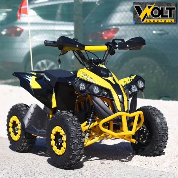 Детско електрическо atv nighthawk 1200w, 36v, yellow, с родителски контрол, музика и флаг