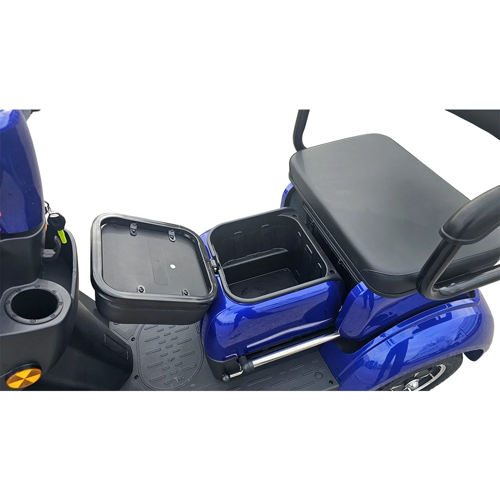Двуместна електрическа четириколка volt electric comfort duo, 2000w, 60v, 20ah, ce сертификат, тъмносин металик