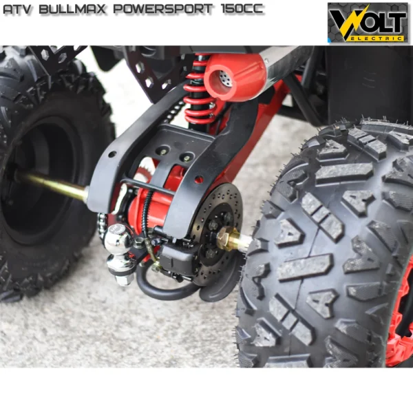 atv bullmax powersport 150cc, автоматични скорости, с теглич и цял заден стоп, зелен/сив