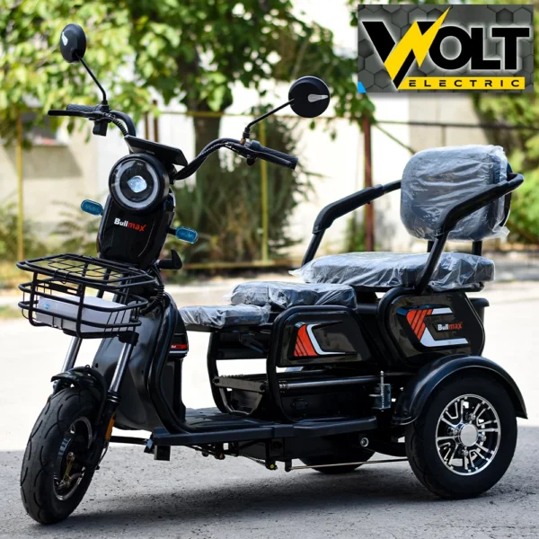 Електрическа триколка bullmax c1 black 1500w, 20ah