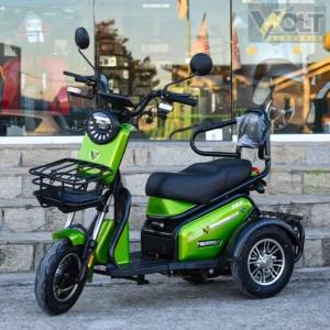 Двуместна електрическа триколка volt electric pudding pro, 1800w, зелена