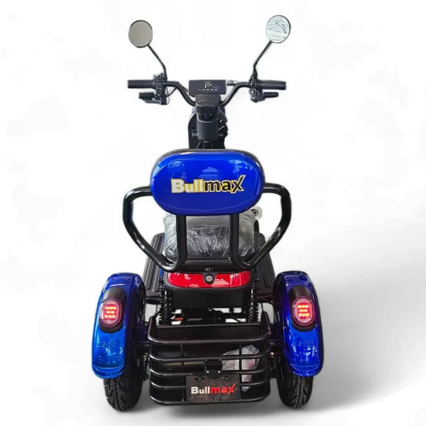 Електрическа триколка grand pudding 2000w, 60v, 20ah, ce сертификат, син металик