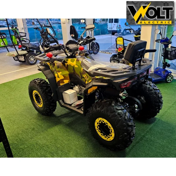 Бензиново АТВ bullmax 200cc, r/n/d автоматик, лебедка, теглич, маслено охлаждане, yellow camouflage
