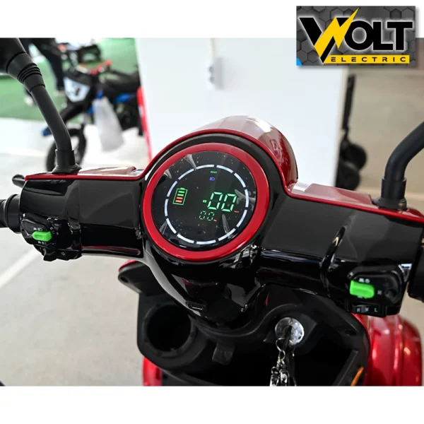 Електрическа четириколка volt electric fm4 led с магнитна спирачка и рекуперация red