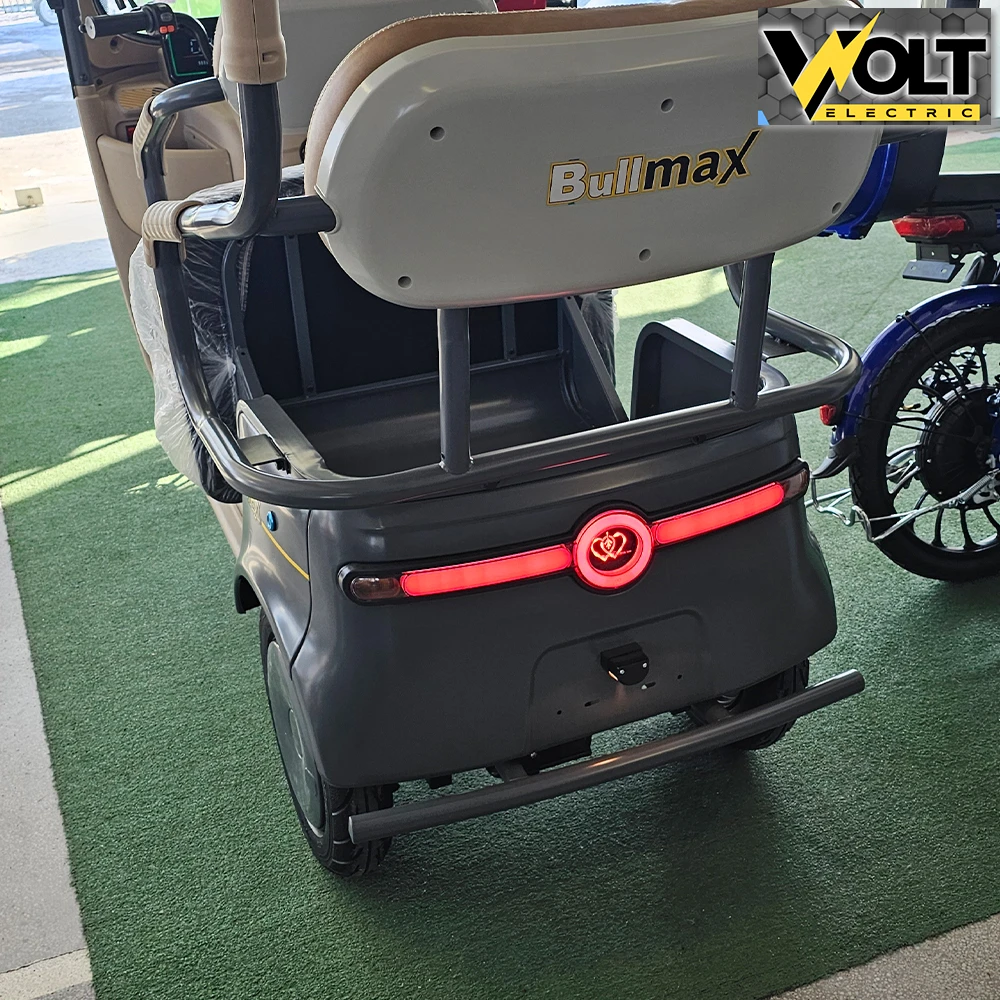 Двуместна електрическа триколка с покрив bullmax cruiser 2, 3000w, 72v, ce сертификат