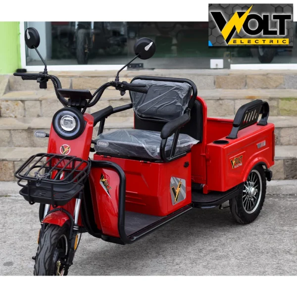 Двуместна cargo електрическа триколка volt electric a10, 1500w, red