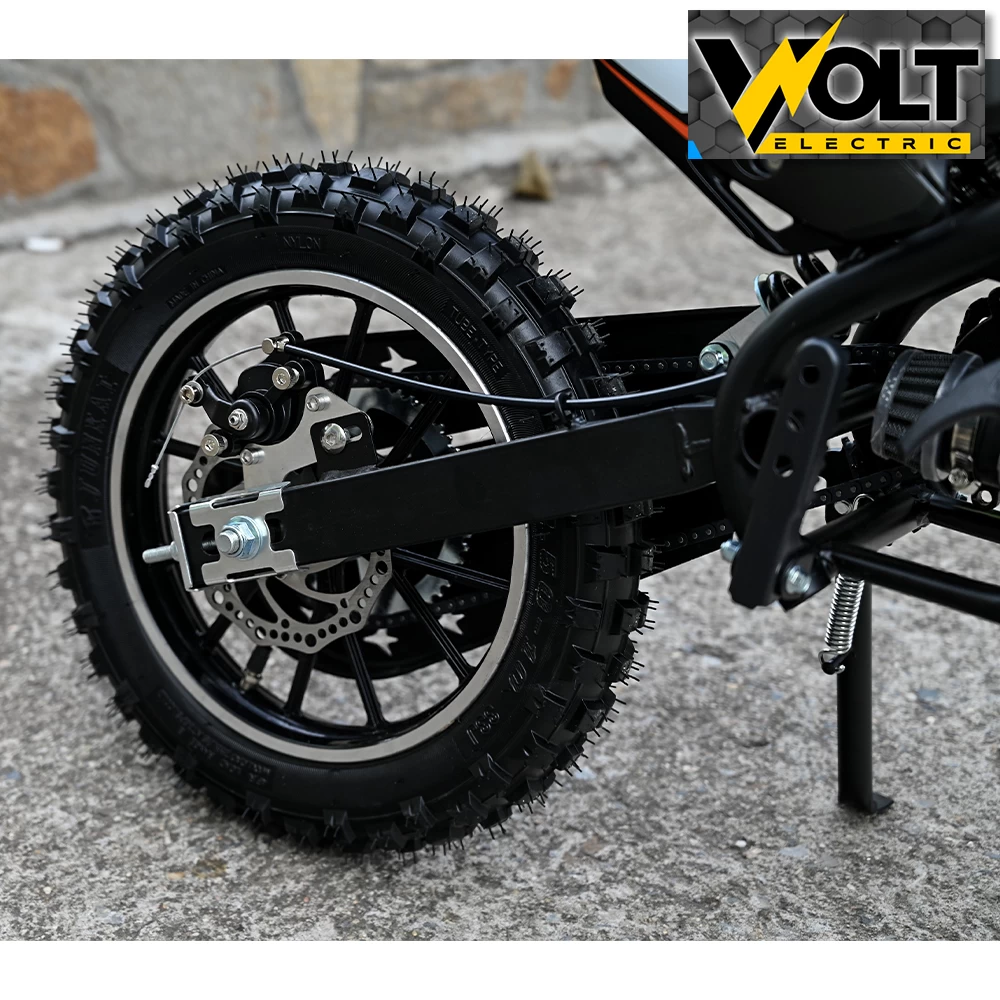 Детски бензинов кросов мотор, 50cc, dirt bike, двутактов двигател, оранжев