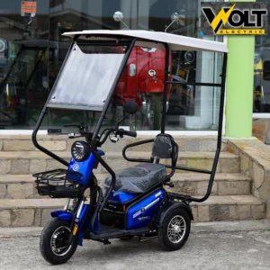 Електрическа триколка volt electric pudding с покрив и страници, 1800w, blue