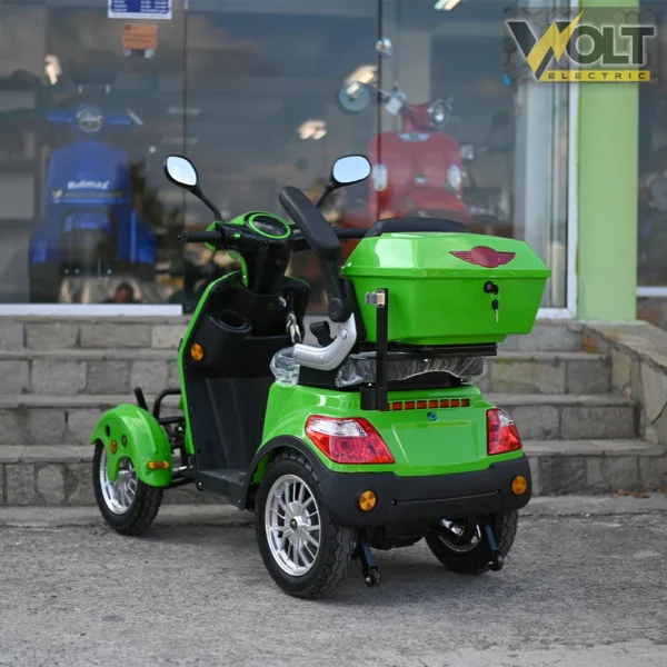 Електрическа четириколка volt electric fm4 led с магнитна спирачка и рекуперация, green