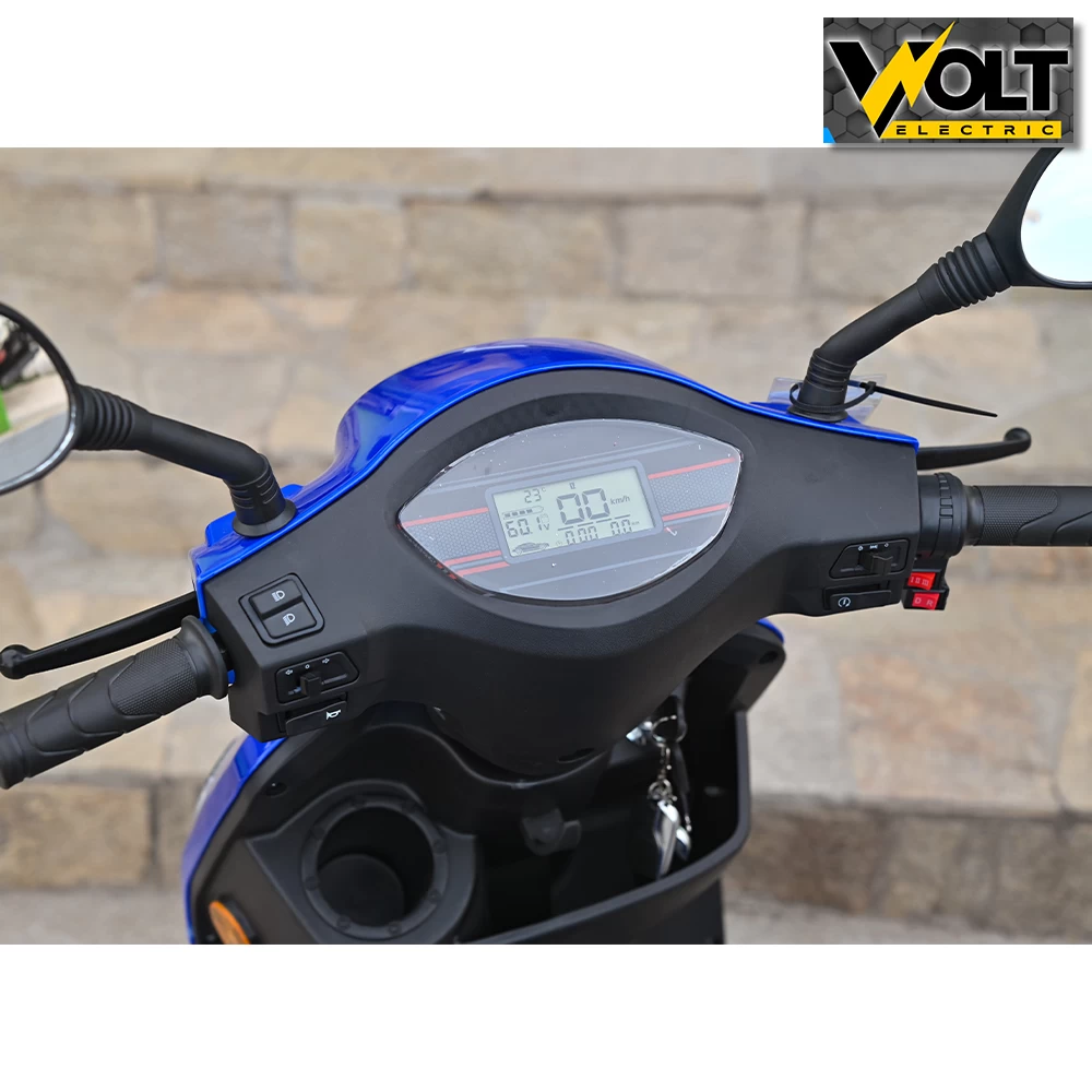 Луксозна електрическа триколка volt electric fm1, blue, рекуперация, магнитна спирачка