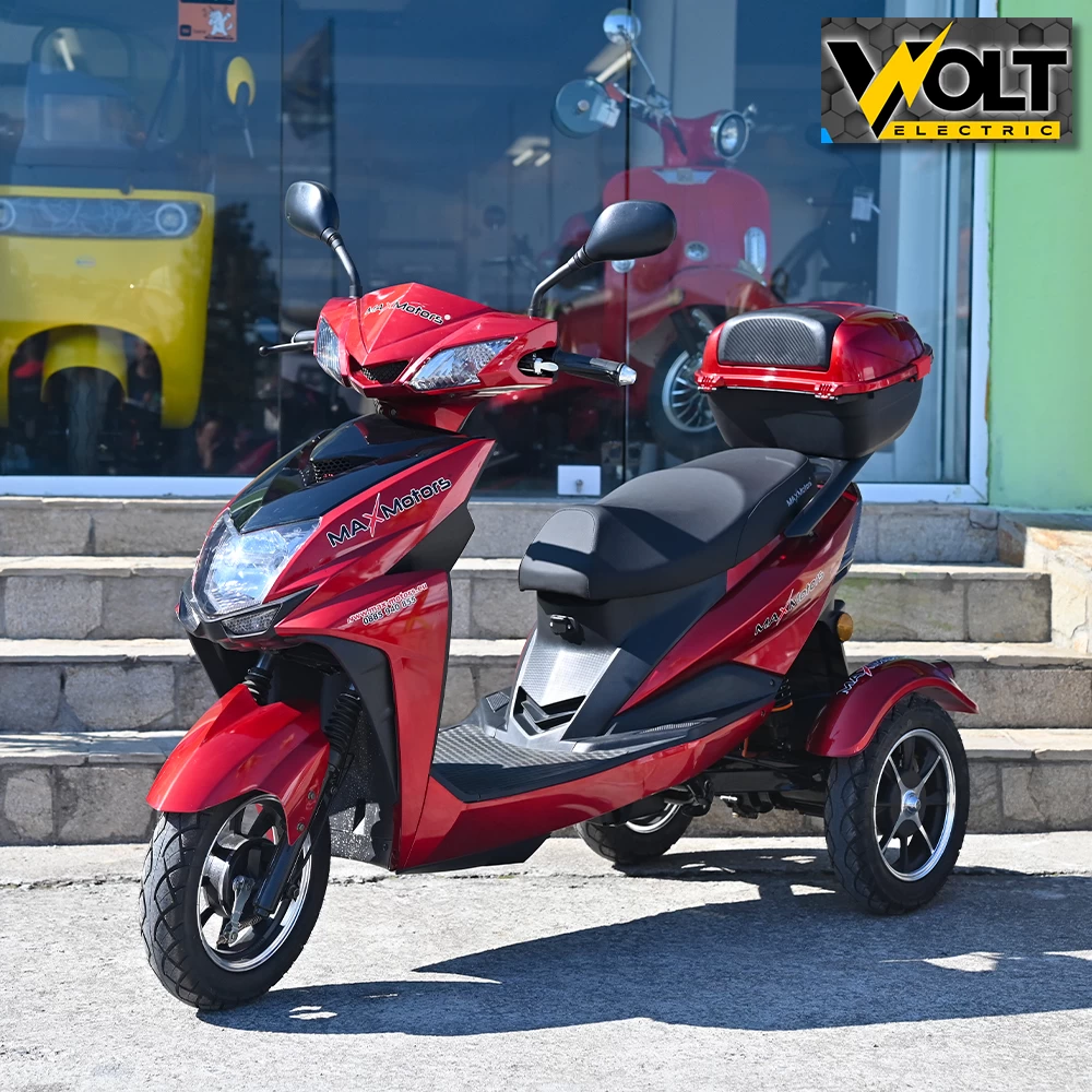 Електрически скутер триколка max motors sport 1500w red