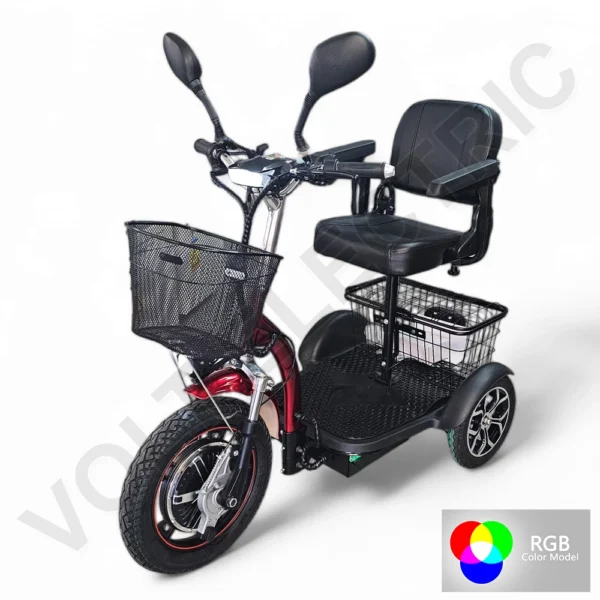 Електрическа триколка volt electric a3 lux, предно предаване, 750w, кресло с подлакътници