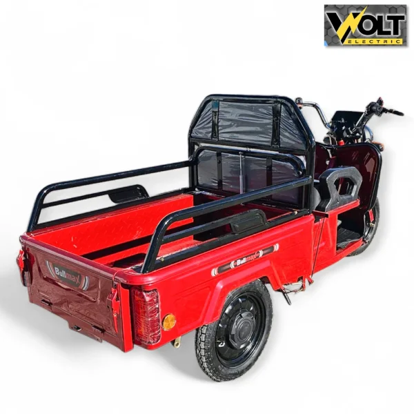 Електрическа cargo товарна триколка bullmax s 500, 60v, 20ah, 500кг. товароносимост, червена