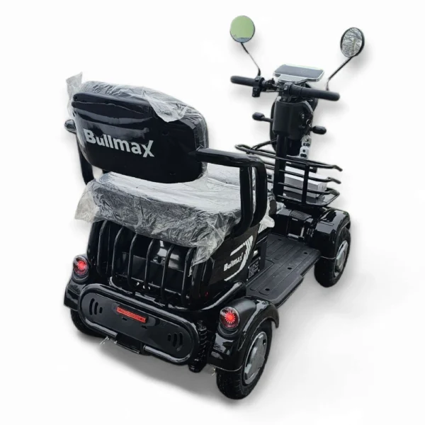 Електрическа четириколка за възрастнии трудноподвижни bullmax a9, 1500w, 48v, 20ah, черна