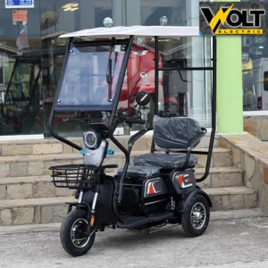 Триместна електрическа триколка bullmax c1 1500w, 20ah, с покрив и страници подарък