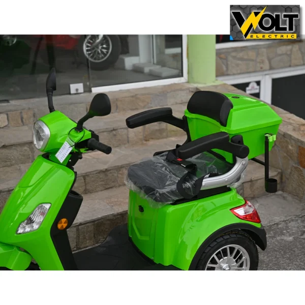 Луксозна електрическа триколка volt electric fm1, bt, рекуперация, магнитна спирачка, зелена