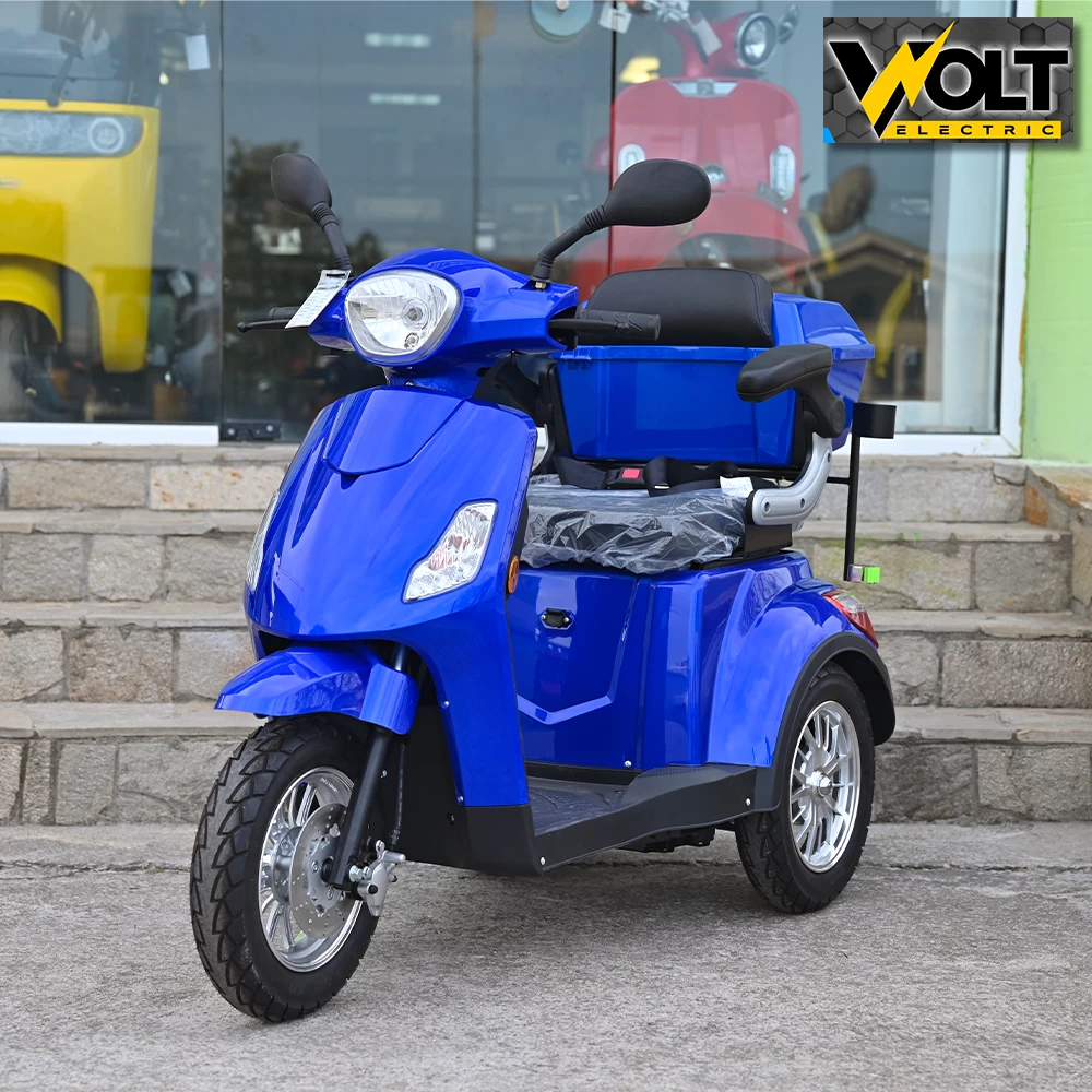 Луксозна електрическа триколка volt electric fm1, blue, рекуперация, магнитна спирачка
