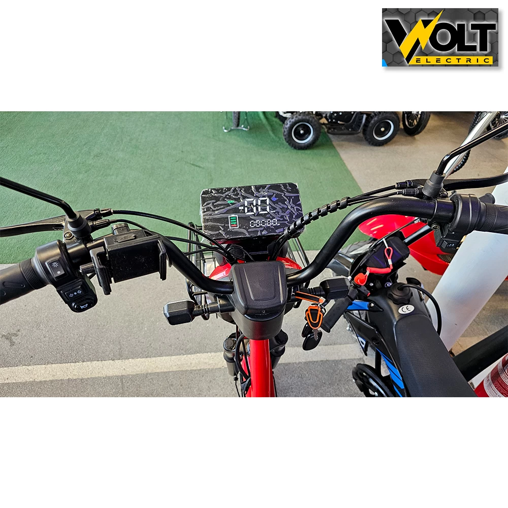 Електрически скутер велосипед с педали 20" джанти, bullmax snake, 750w, 48v, 20ah, red