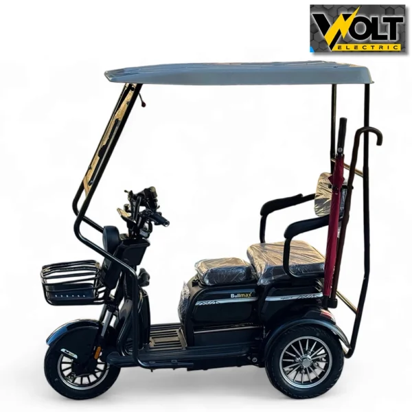 Електрическа триколка с покрив bullmax c2, 2+1 места, 60v, 1500w