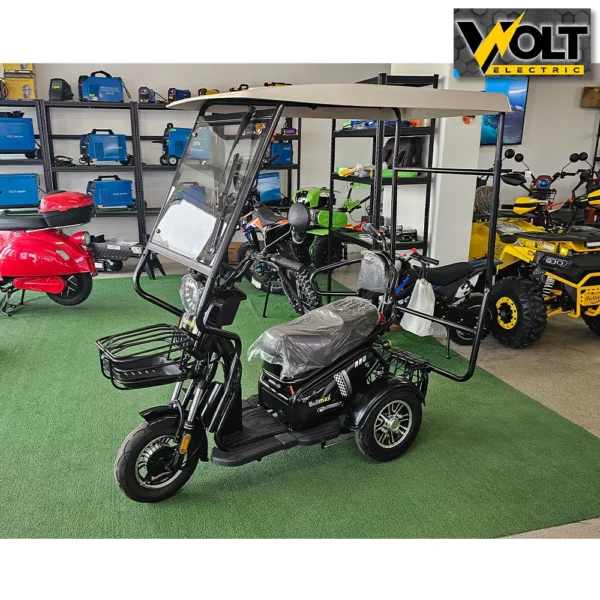 Електрическа триколка volt electric pudding с покрив и страници, 1800w, black