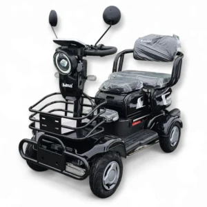 Електрическа четириколка за възрастнии трудноподвижни bullmax a9, 1500w, 48v, 20ah, черна