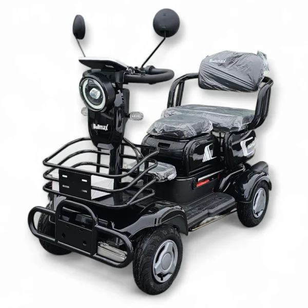 Електрическа четириколка за възрастнии трудноподвижни bullmax a9, 1500w, 48v, 20ah, черна