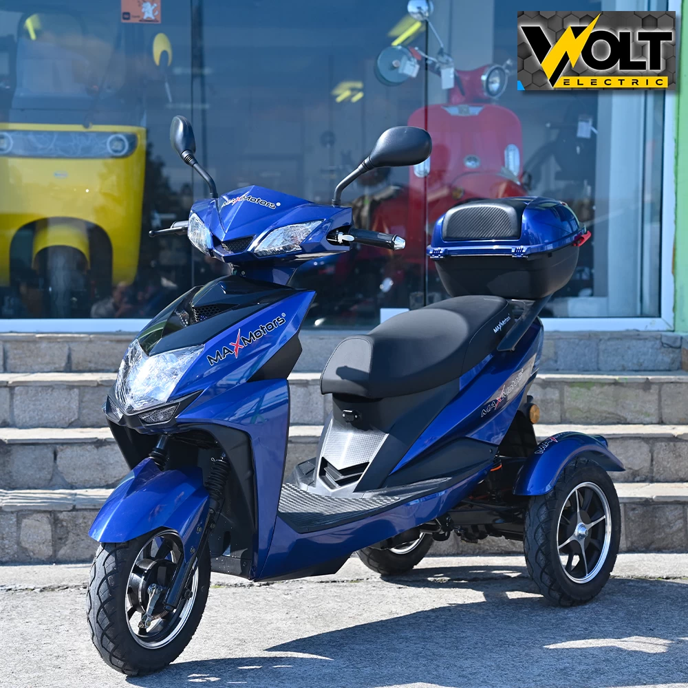 Електрически скутер триколка max motors sport 1500w blue