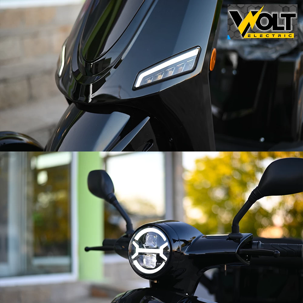 Електрическа четириколка volt electric fm4 led с магнитна спирачка и рекуперация black