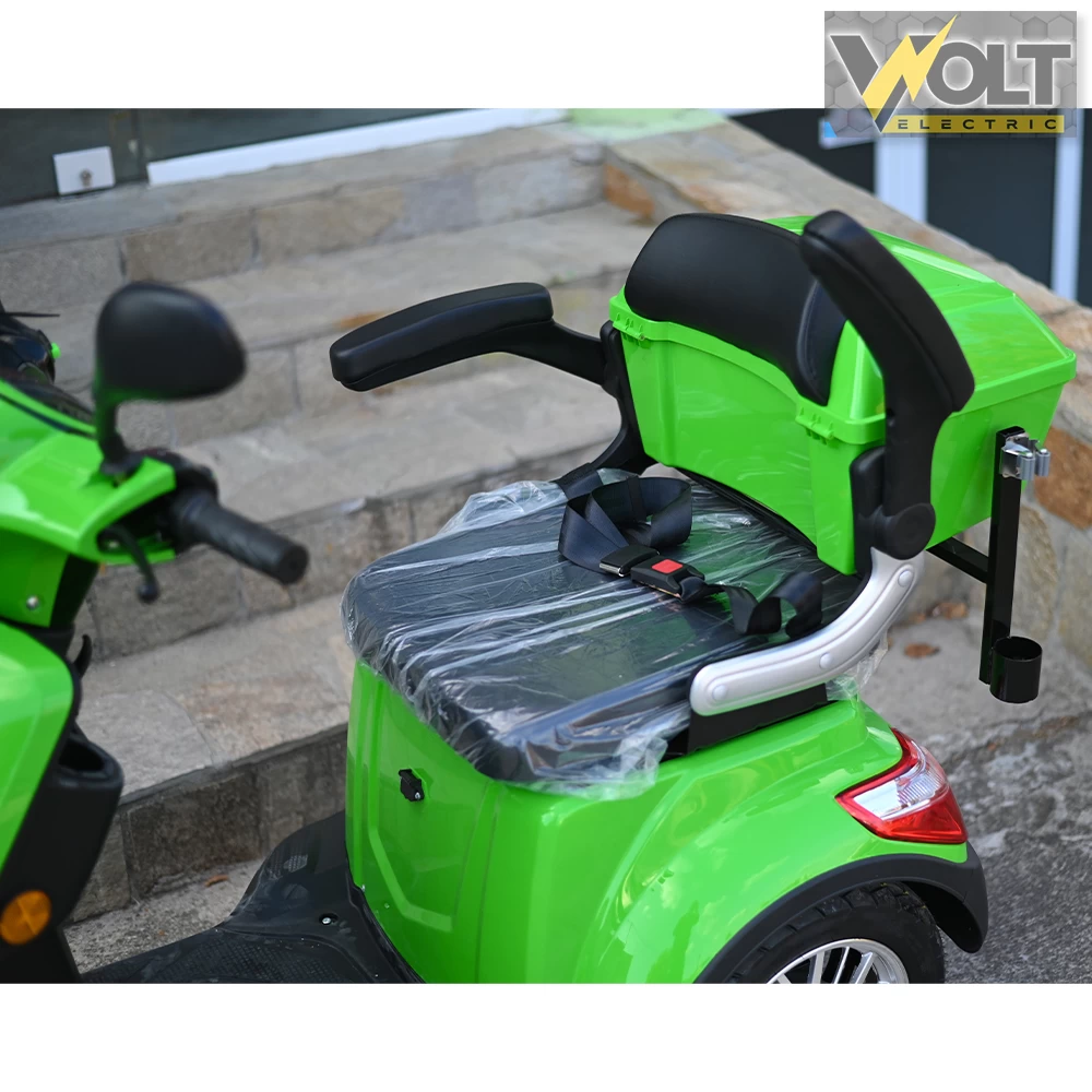 Електрическа четириколка volt electric fm4 led с магнитна спирачка и рекуперация, green