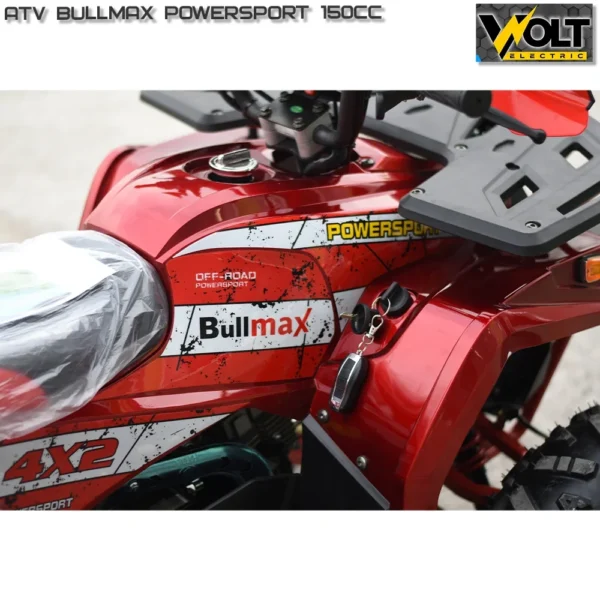 atv bullmax powersport 150cc, автоматични скорости, с теглич и цял заден стоп, зелен/сив