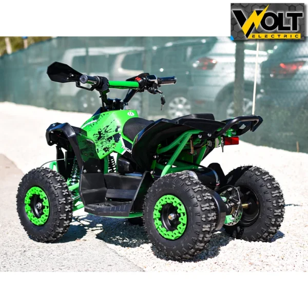 Детско електрическо atv nighthawk 1200w, 36v, green, с родителски контрол, музика и флаг