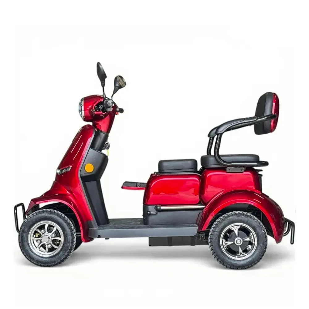 Двуместна електрическа четириколка volt electric comfort duo, 2000w, 60v, 20ah, ce сертификат, червен металик