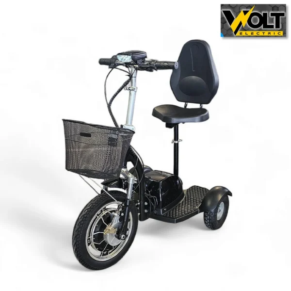 Електрическа триколка volt electric a2 с облегалка и кошница, 750w, 48v