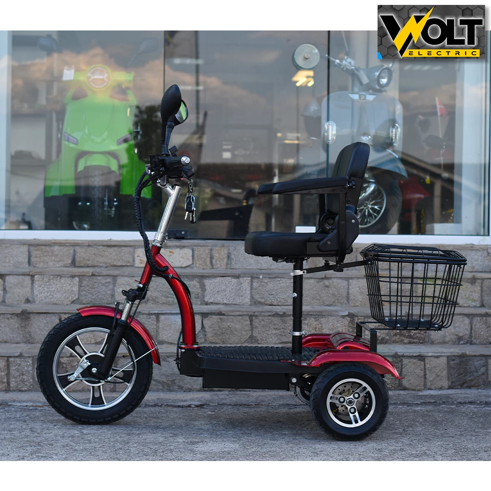 Електрическа триколка volt electric a6+, задно задвижване, кресло с подлакътници, 750w, 48v