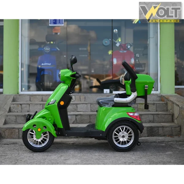 Електрическа четириколка volt electric fm4 led с магнитна спирачка и рекуперация, green
