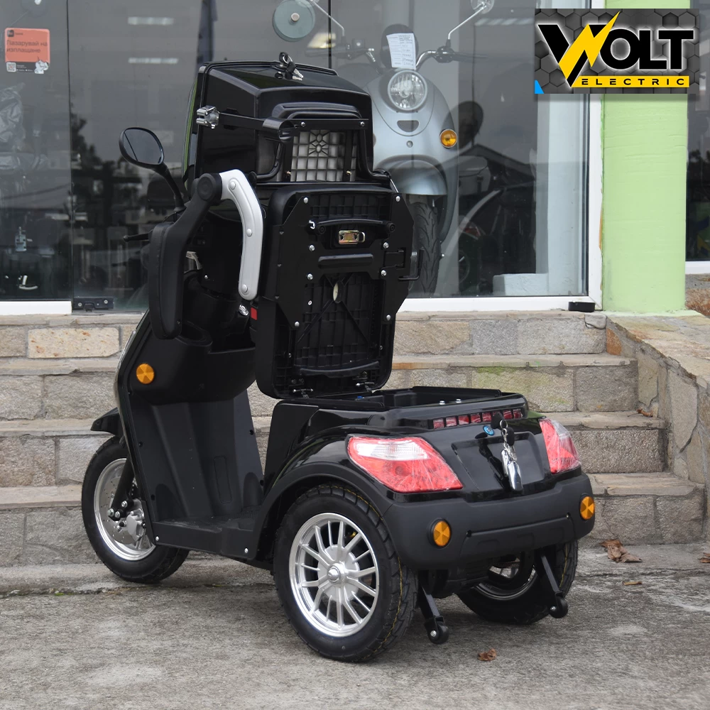 Луксозна електрическа триколка volt electric fm1, black, рекуперация, магнитна спирачка