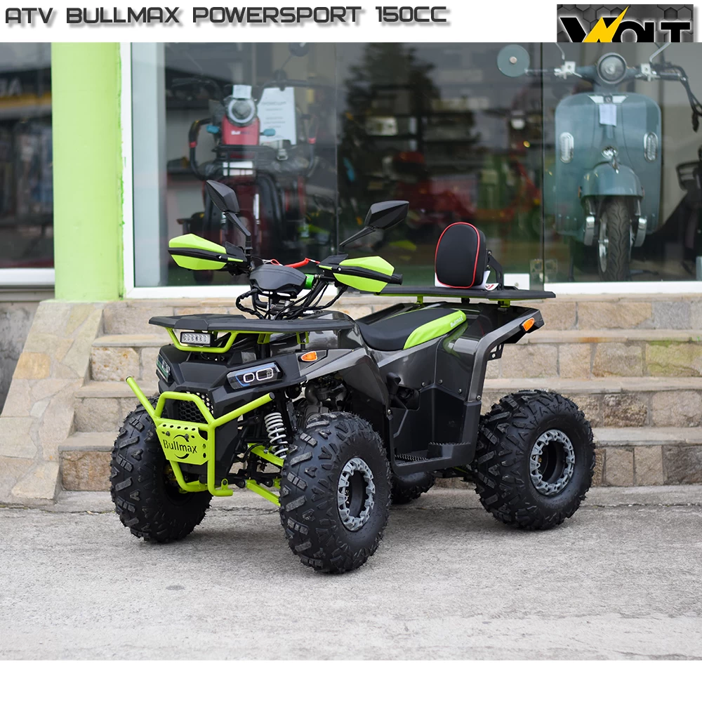atv bullmax powersport 150cc, автоматични скорости, с теглич и цял заден стоп, зелен/сив