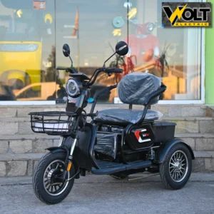 Триместна електрическа триколка bullmax c1 max 1500w, с офроуд 10'' гуми, черна
