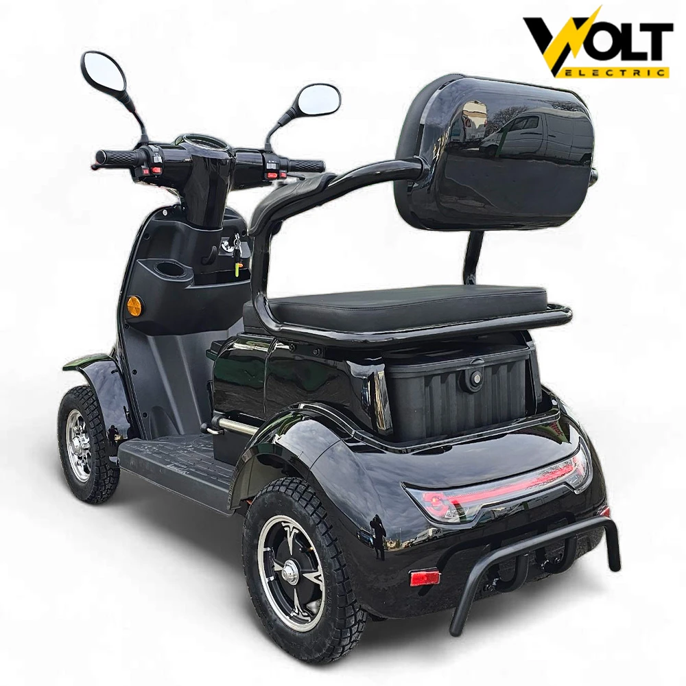 Двуместна електрическа четириколка volt electric comfort duo, 2000w, 60v, 20ah, ce сертификат, черен лак