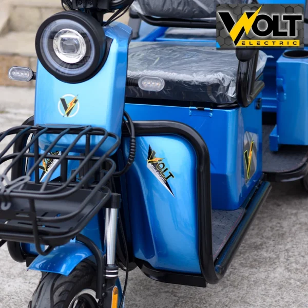 Двуместна cargo електрическа триколка volt electric a10, 1500w, blue