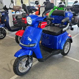 Премиум електрическа триколка volt electric fm1 led robot, с рекуперация и магнитна спирачка, 1500w, 60v, blue