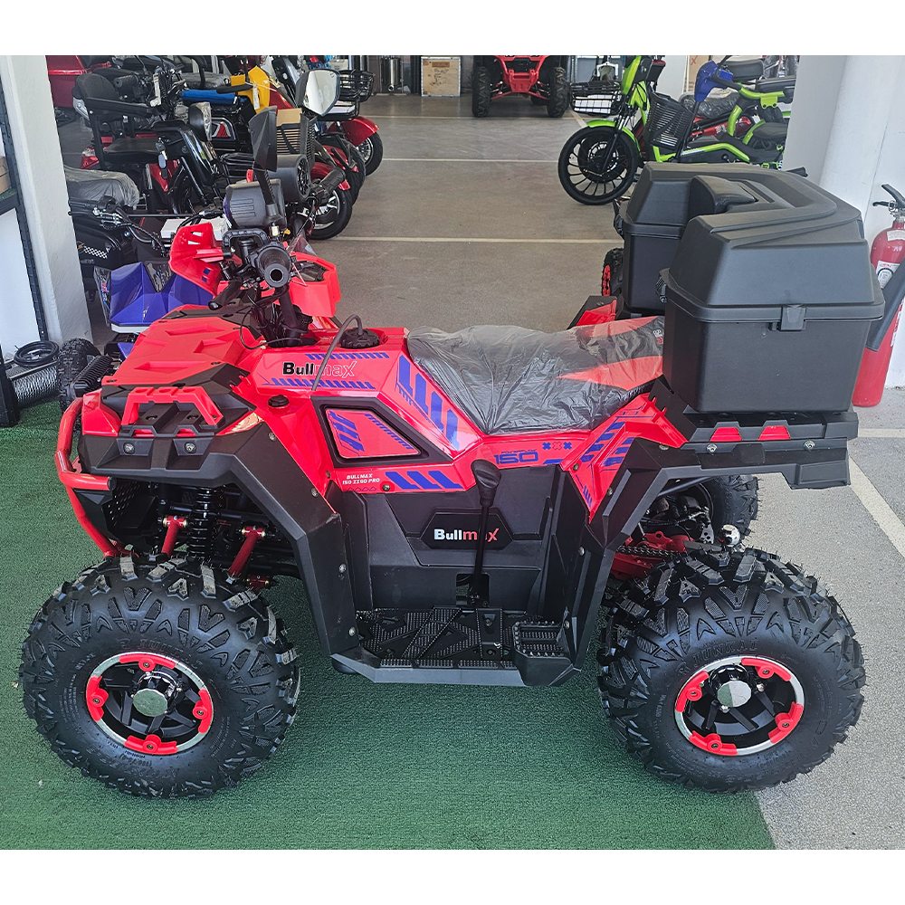 Двуместно бензиново atv bullmax zigo 150cc, полуавтомат, с теглич, червено, 55km/h
