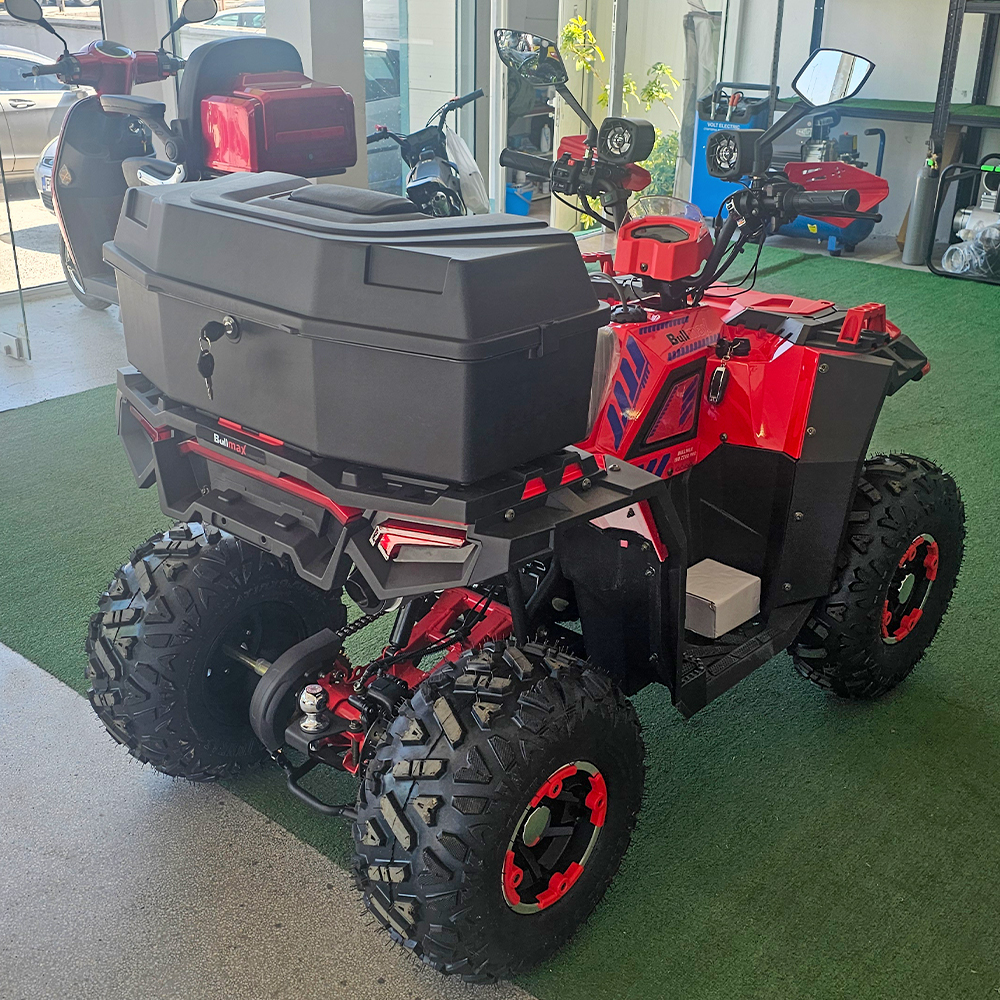 Двуместно бензиново atv bullmax zigo 150cc, полуавтомат, с теглич, червено, 55km/h