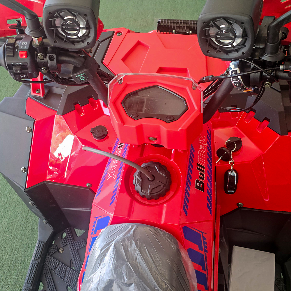 Двуместно бензиново atv bullmax zigo 150cc, полуавтомат, с теглич, червено, 55km/h