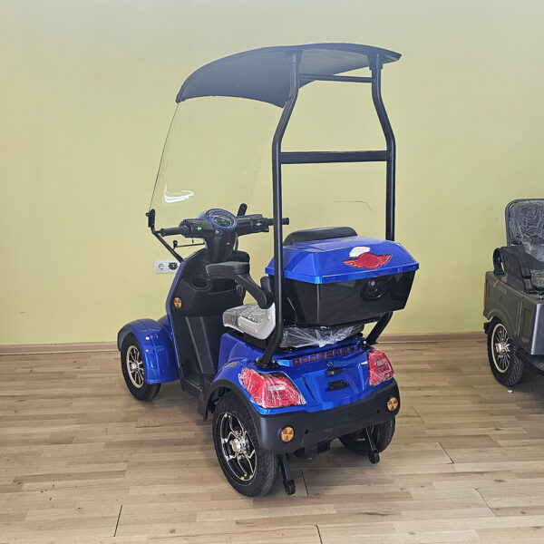 Електрическа четириколка с покрив max motors fm4 син металик (1500w, 60v, 20ah)