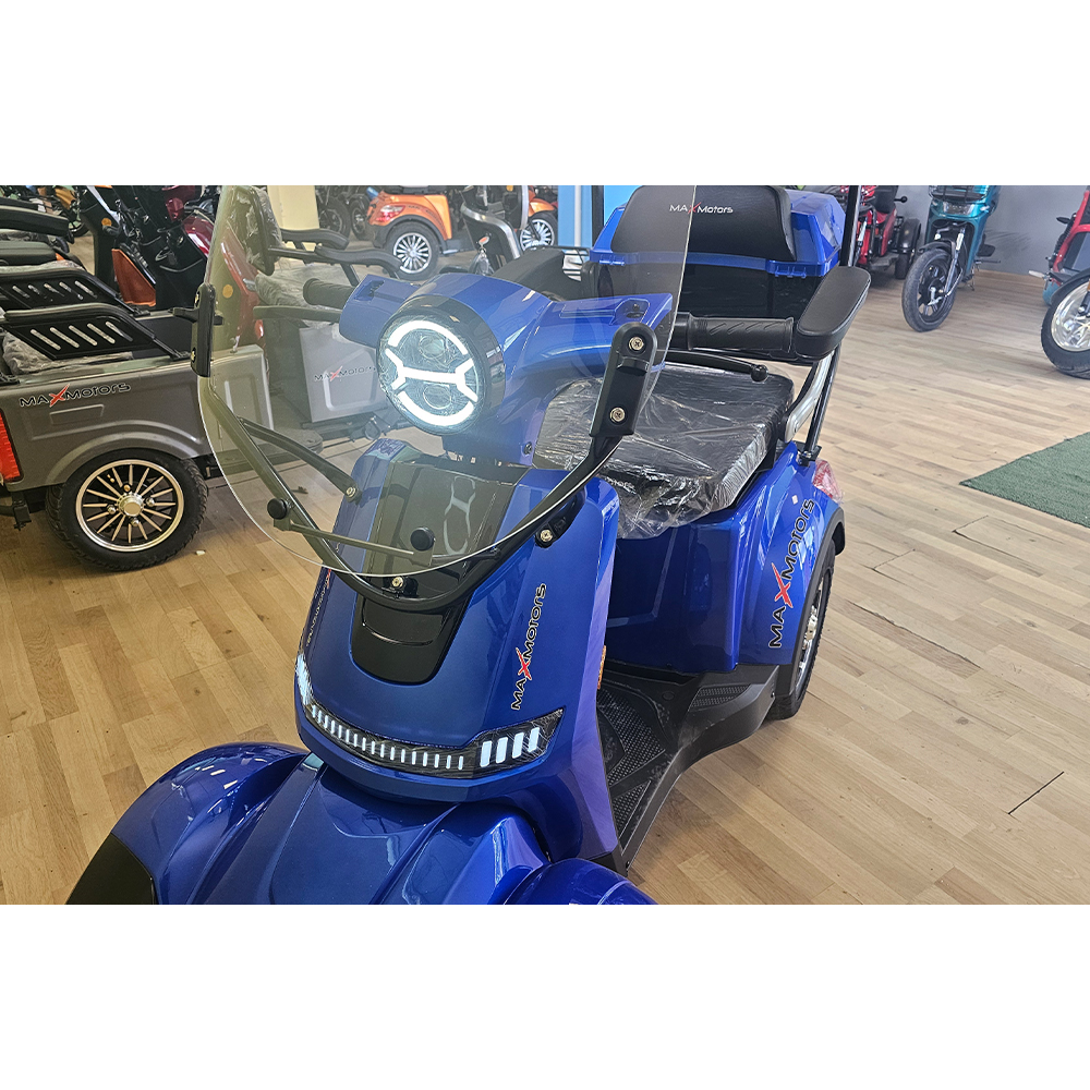 Електрическа четириколка с покрив max motors fm4 син металик (1500w, 60v, 20ah)
